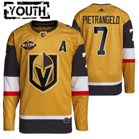 Dětské Hokejový Dres Vegas Golden Knights Alex Pietrangelo 7 2022 NHL All-Star Gold Authentic
